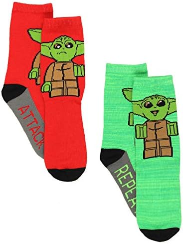 Лего starвездени војни бебе Јода деца дете дете 6 пакувања чорапи сет, мулти)