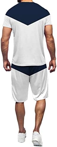 Машки две парчиња тренерки за машка машка патеки со кратки ракави од кратки ракави одговараат на маица и шорцеви со облека со 2 парчиња