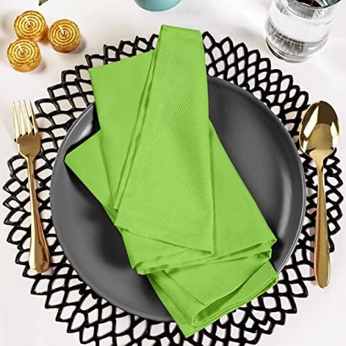 Утутоска кујна јаболкница зелена крпа салфетки [12 пакувања, 18х18 инчи] мешавина од памук за печење и еднократна употреба салфетки за хотел,