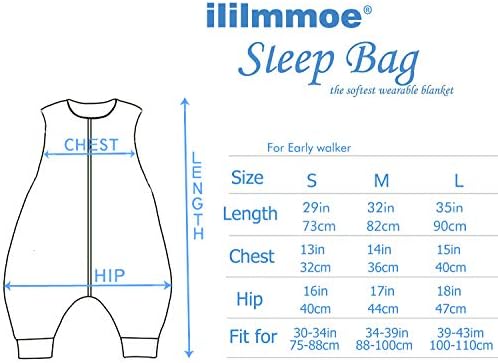 Илилммо бебе вреќа за спиење зимско топло новороденче прошетка торба со нозе носат ќебиња за новороденчиња пижами 6months-4 години