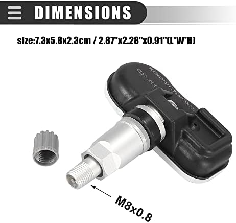 Сензор за мотофорти TPS, сензор за притисок во гуми, за Audi A5 2010-2012, Metal, 1K0-907-253d, црно