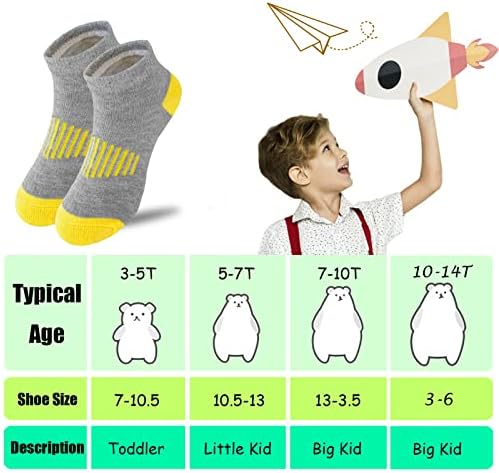Cомио момче чорапи 18 пара Деца со ниски исечени чорапи Половина перница Спорт Атлетик чорап за мали големи деца