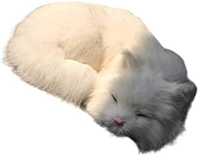 Реална спиење мачка мачка мачка мека играчка симулирана меки за спиење мачка мачка со кадифен животински фотографии реквизит емулација