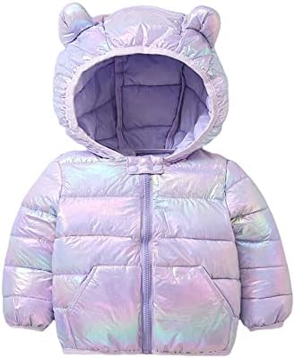 Niceclould зимски палто дете деца цврста 3Д мечка уво со аспиратор облечена јакна облека за тело девојки снег топла облека надворешна облека
