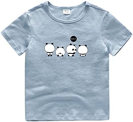 Маички кошули деца момчиња мали деца девојки летни кратки ракави цртани филмови отпечатоци маици врвови за надворешна облека, симпатични