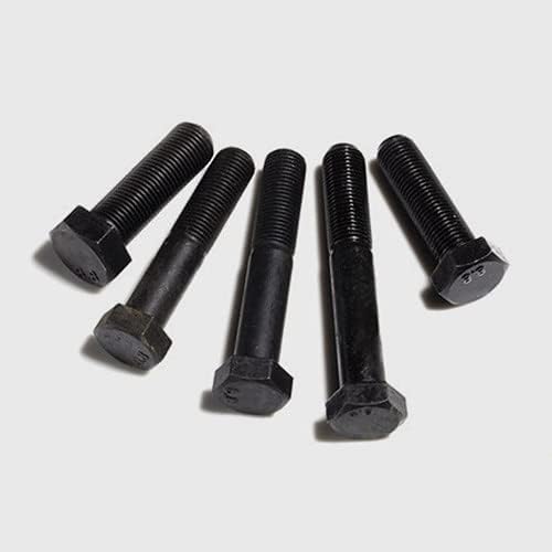M8X1.0mm фино-забни завртки за завртки за хексадеци на глава шестоаголни завртки со мали врски црна боја 16мм-80мм должина 8,8 g)
