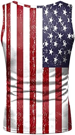 DAZLOR 4 јули Тенкови Блузи За Мажи Летни РАКАВИ Знаме На САД Патриотски Тренинг Маици Фитнес Елек Атлетски Долни Кошули