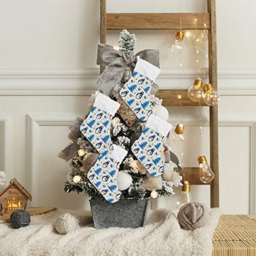 Алаза Божиќни чорапи Божиќни пингвини класични персонализирани мали декорации за порибување за семејни сезонски празници за