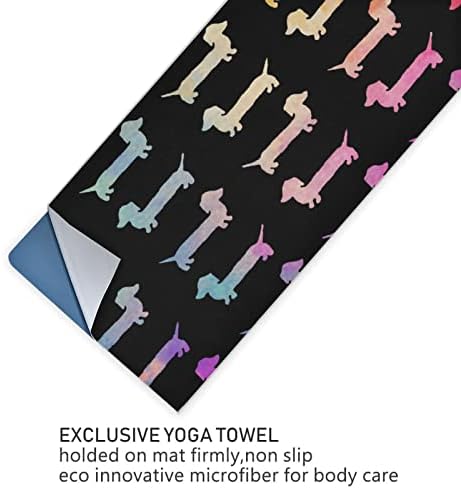 Augenseter јога ќебе симпатична-dachshunds-боја на јога пешкир за јога мат пешкир
