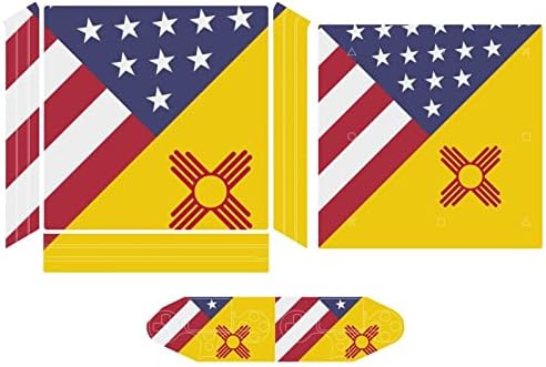Нас налепница за знаме на Ново Мексико за тенок контролер P-S-4 Целосен заштитник на кожата за обвивка за обвивка за обвивка, компатибилен