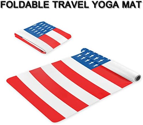 САД знаме јога мат преклопување на патувањето и вежбање мат