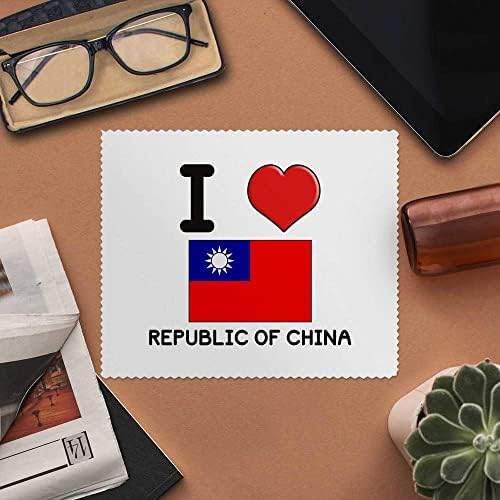 Азиеда 2 x 'Јас ја сакам републиката на Кина' Микрофибер леќи/чаши за чистење на крпи за чистење
