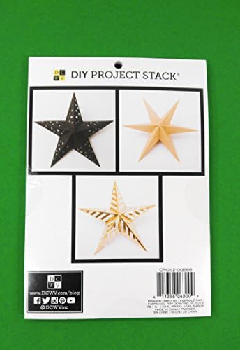 Проектот DIY Проектот Стак создава 9 starsвезди (28 листови 6 x 8 листови од хартија Крафт