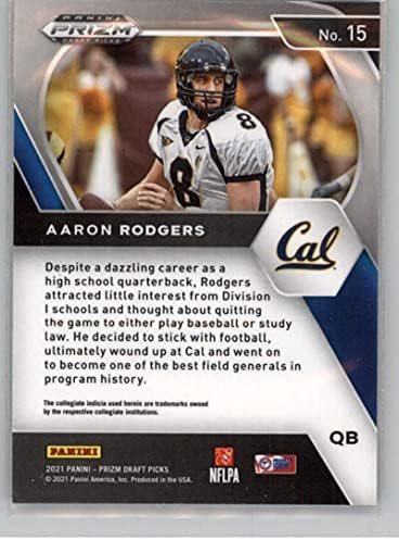 2021 Panini Prizm Draft Picks 15 Aaron Rodgers Cal Golden Bears NFL Football Card NM-MT
