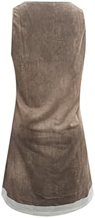 Lutmen'sенски летен миди фустан без ракави со ракави со должина на коленото, изгледа цветно печатење лабава резервоар за облекување обичен