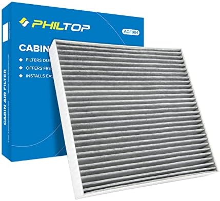 Филт-филтер за воздух во кабината Philtop, замена за CF10374, CP374, BE-374, ACF004, Tacoma, Dart, Vibe, вклучува активиран