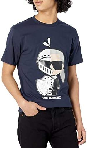Карл Лагерфелд Париз Машка екипа на екипажот Краток ракав солидна маица