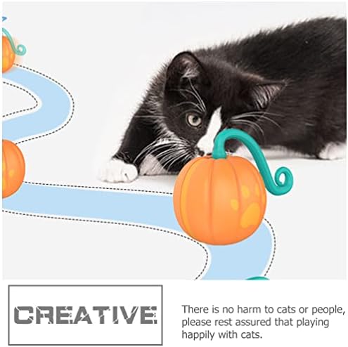 Ipetboom само тркалање топка со топка со замени и дизајн на електрична играчка со тиква, која се движи играчка со мачки за мачки