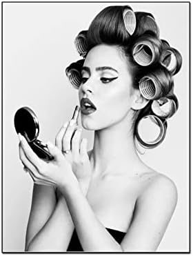 Томарт гроздобер моден постер црно-бел уметнички wallиден декор за коса салон за уметност естетска постер за печатење платно плака за сликање