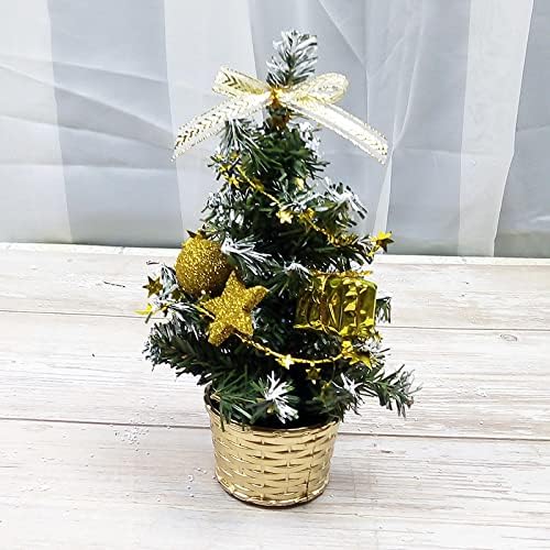 NC 20см мини новогодишна елка 30 см таблета Дрво за подароци 40см вештачко дрво Божиќно декорација на злато 20 см Злато