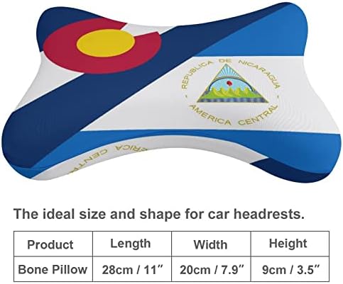 Држава Колорадо држава Никарагва со знаме на вратот на вратот од 2 перници за перници за автоматско пренесување на главата за патувања