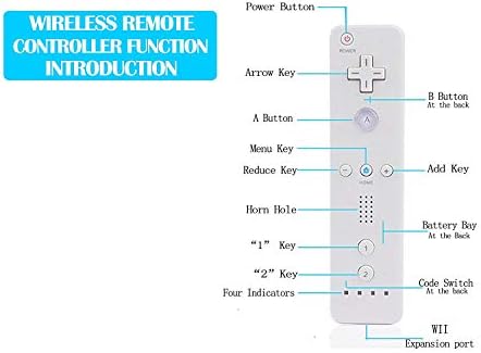 Далечински контролер на Mribo Wii, контролер за далечинска игра за замена за Nintendo Wii и Wii U со силиконски случај и лента за