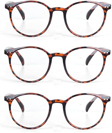 ОКО ЗУМ 3 Пакет Ретро Тркалезна Пластична Рамка Очила За Читање За Мажи И Жени, Мулти Боја