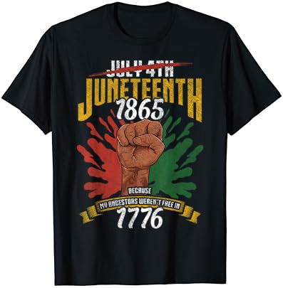 Juneteenth hirtените на маицата Јуниетенти кошули за мажи јуниетентна маица