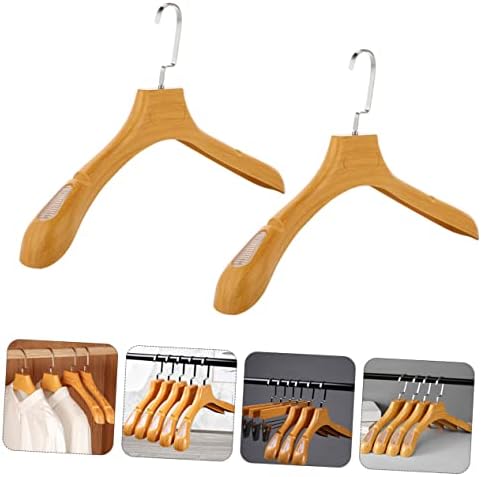 Doitool 5 парчиња имитација дрвена жито облека решетката облека за закачалки кои не се лизгаат тенки закачалки метални панталони