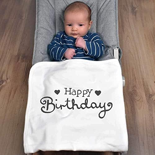 Azeeda 'Среќен роденден' памучно бебе ќебе / шал