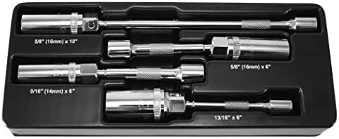 Astro Tools 94404 Magnetic Spark Plugs Universal Extension Socket Set - 9/16 , 14mm, 5/8, 16mm & 13/16