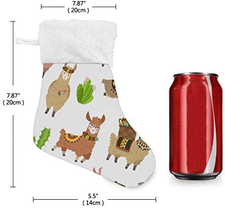 Алаза Божиќни чорапи Бебе ламами симпатична алпака и кактуси класични персонализирани мали декорации за порибување за семејни празнични сезони