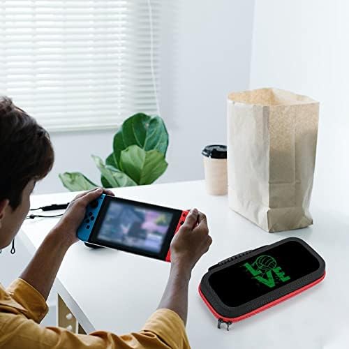 Одбојка Loveубов прекинувач за носење куќиште компатибилен со Nintendo Switch Заштитна тврда школка преносна торбичка за патувања со 20 касети