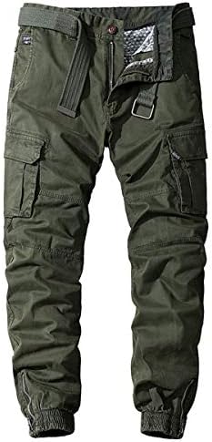 Ебоси машки глужд ZIP мулти џеб на отворено, тактички товарни панталони со џогер