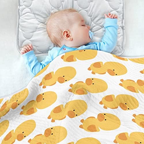 Симпатична патка бебешки ќебиња за момчиња супер меко топло дете ќебиња за девојки лесна креветче ќебе фрли ќебе за расадник за новороденче