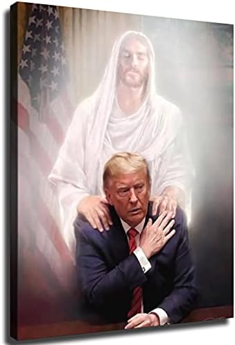 Јосон Исус Христос и Доналд Трамп Постер слика уметност печати платно wallидна уметност домашна дневна соба за спална соба декор мурал