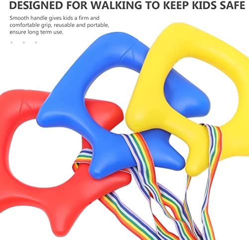 Fomiyes Детска одење јажиња 3 парчиња деца од предучилишна возраст кои шетаат јаже деца безбедност за одење јаже со тркалезни рачки