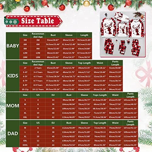 Божиќни пижами за семејство 2022 Симпатична печатење на ирваси PJS Појавувања на сетови Божиќни украси Jammies елка