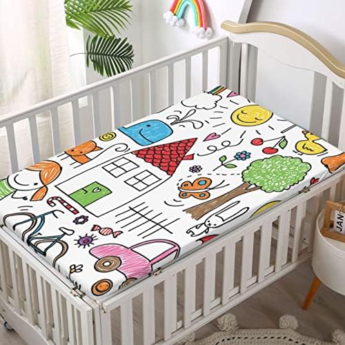 Расадник тематски вграден креветче за креветчиња, стандарден сад за садови за креветчиња ултра мек материјал-бебешки креветчиња за девојче