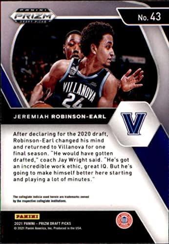 Jeremiah Robinson-Earl RC 2021-22 Panini Prizm Draft Picks 43 Rookie NM+ -MT+ NBA кошарка