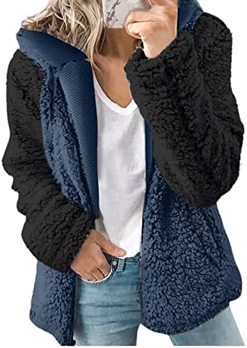 Rmxei женски моден кадифен палмен патент долг ракав зашивање топол џемпер врвови палто зима