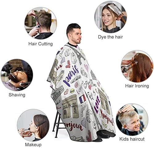 Го Сакам Париз Бербер Кејп Професионална Коса Сечење Престилка Фризер Кејп Барбер Додатоци За Мажи Жени