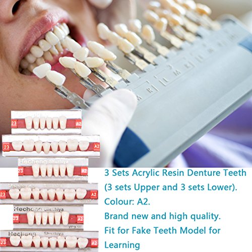 84 ПЦС Стоматолошка синтетичка смола Пробрка за заб 3 поставува лажни заби за заби за хорор за Ноќта на вештерките 23 А2