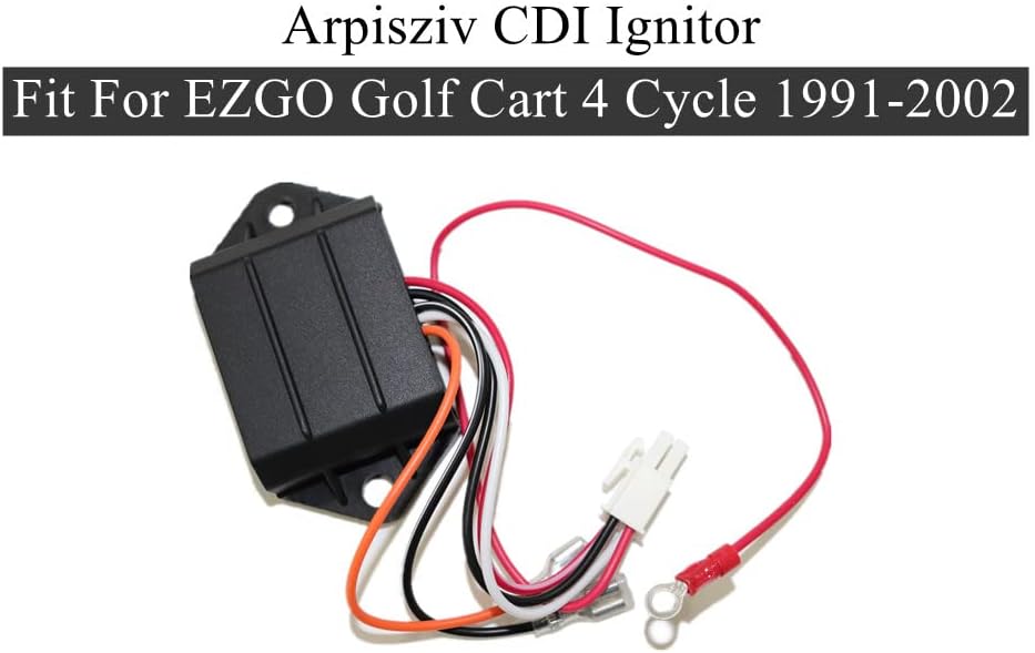 Arpisziv CDI AC Ignitor Fit for Ezgo Golf Cart 4 Cycle 1991-2002 Заменува 72562-G01, EPIGC107.25939-G01, 27112-G01, 27746-G01