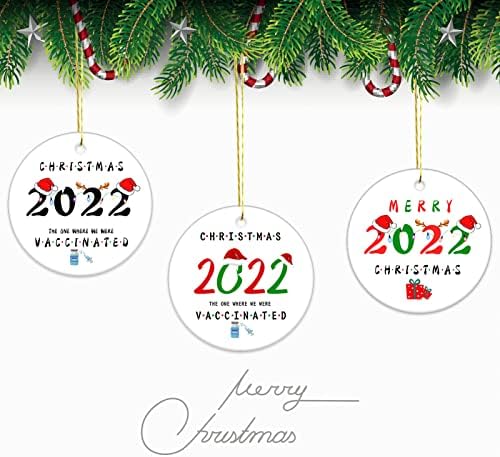 Оној каде што бевме Божиќен украс во 2022 година - смешен украс за украси за новогодишна елка, весел Божиќен украс, керамички двоен печатење