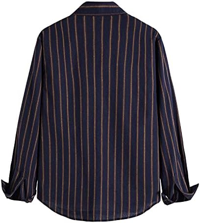Xxzy есенски кошули за мажи Есенски зимски ленти за припишување на јака мода за манчиња со долги ракави маички со долги ракави