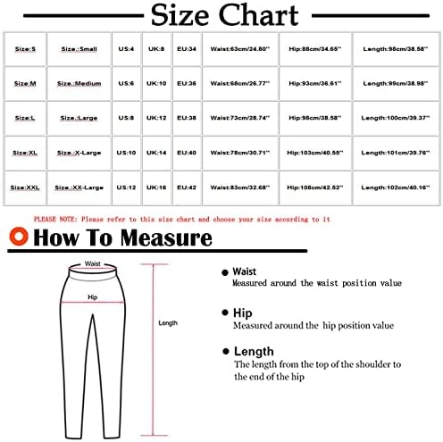Ruziyoog женски обични панталони со високи половини со високи половини