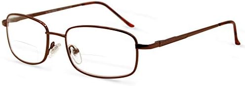 Во стил очи Енда Среден - Италијански дизајн Бифокално зголемување на очилата за читање - жична метална рамка, неполаризирана леќа