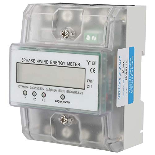 3 фаза 4P KWH метар за енергија мерач 220/380V 5-80A Дигитален мерач на електрична енергија монитор за употреба на електрична енергија