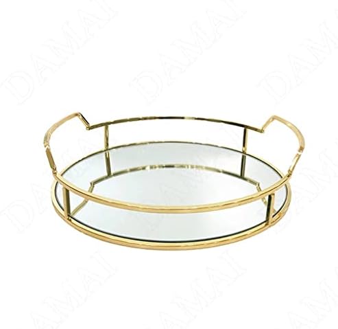 Јах злато позлатена метална лента за складирање тркалезна луксузна обетка за козметички организатор кафе табела бања сад за накит